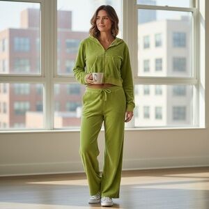 Vintage Allen Allen USA Green Women's Lounge Set NWT